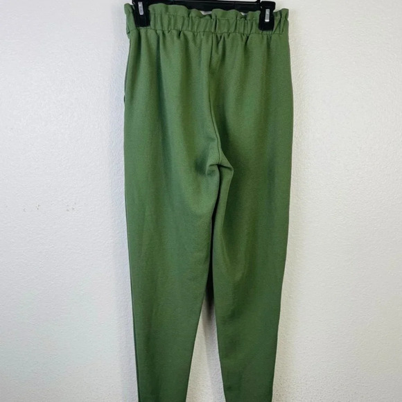 PINK‎ DOT Olive Green Paper Bag Pants Size Small - Picture 7 of 8